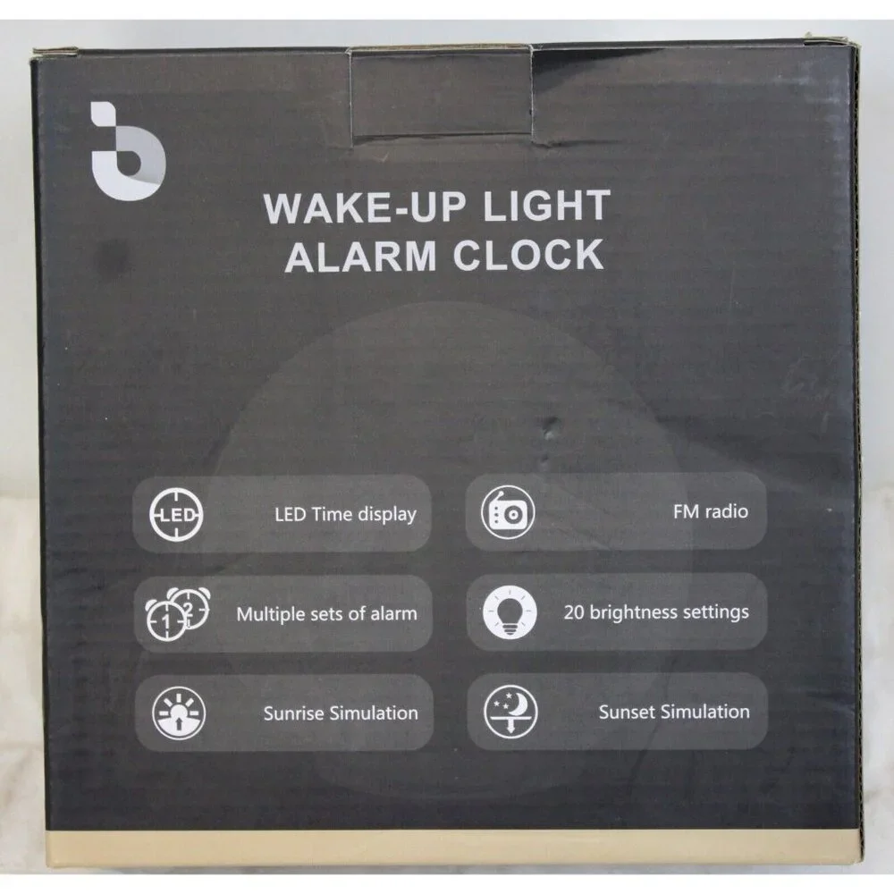 Wake up Light Alarm Clock Sunrise Sunset Sim FM Radio Nature Sounds LED Digital
